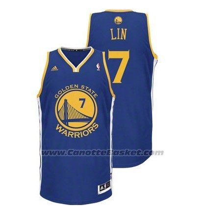 Maglia Golden State Warriors Jeremy Lin #7 Blu